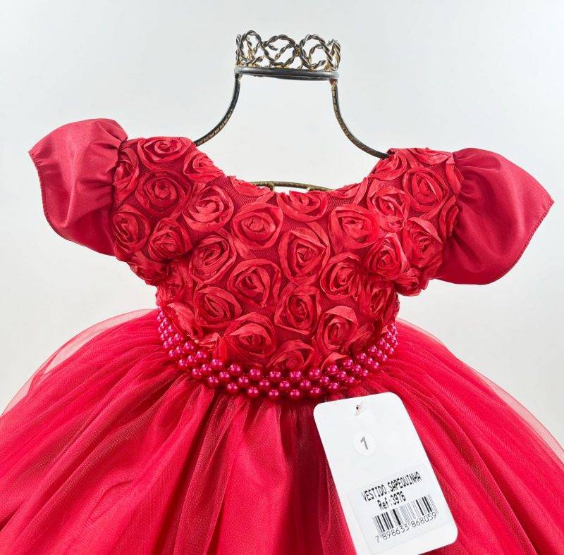 peito-vestido-festa-manga-curta-vermelho