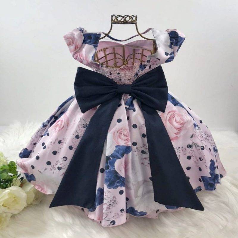 costas-do-vestido-infantil-floral-poa-azul-com-rosa-fl2271