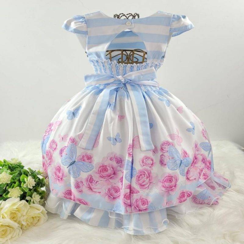 costas-do-vestido-infantil-manga-curta-listrado-floral-azul-claro-branco-sa3863