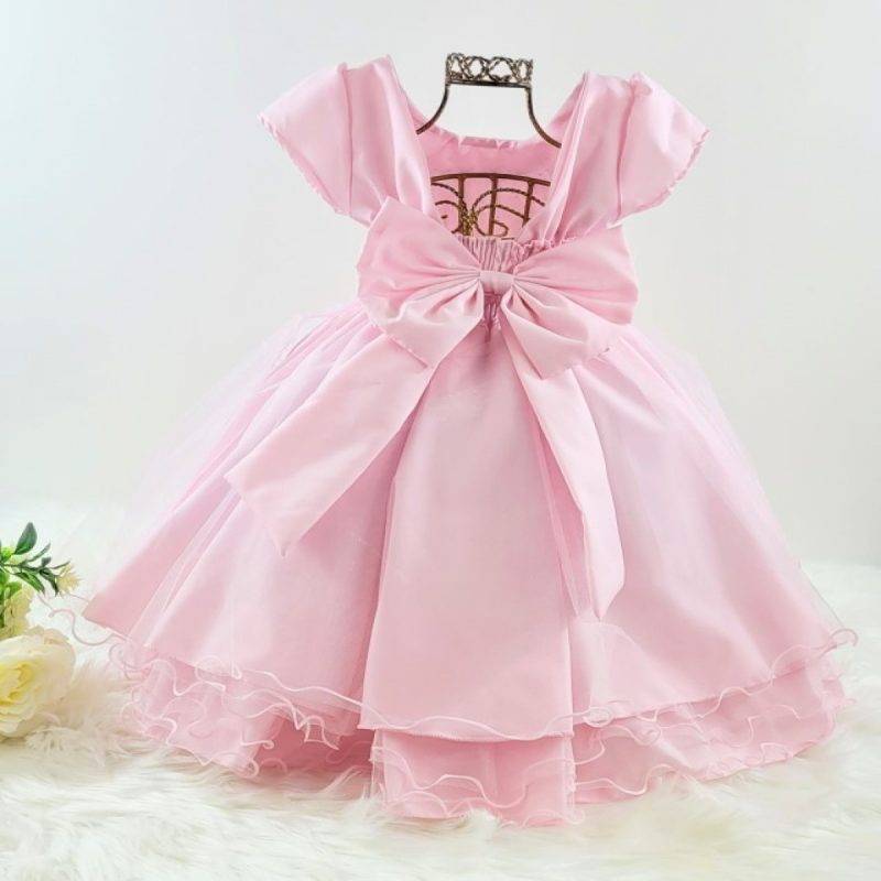 costas-do-vestido-manga-curta-infantil-festa-rosa-dl3066