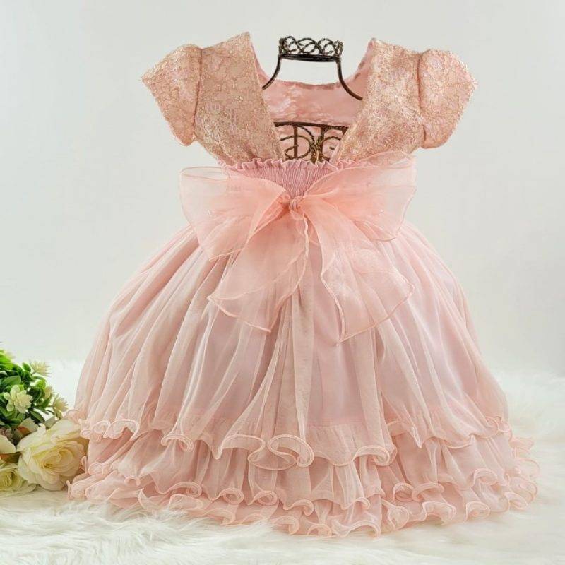 costas-do-vestido-manga-curta-infantil-liso-rosa-ba0995