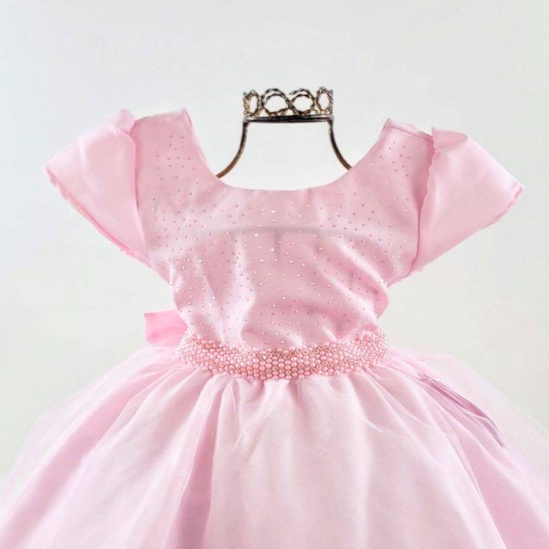 peito-do-vestido-manga-curta-infantil-festa-rosa-dl3066