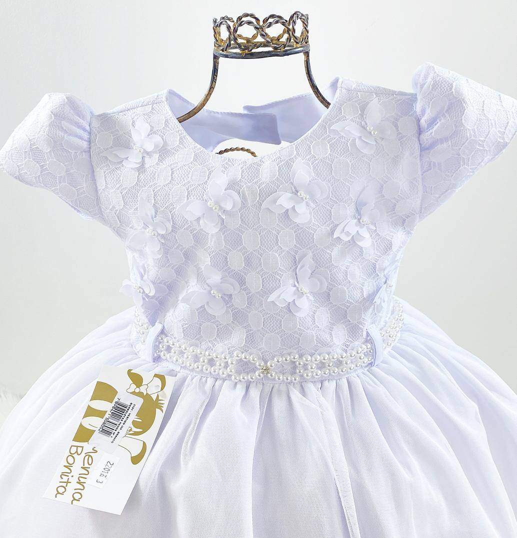 Vestido batizado clearance menina bonita