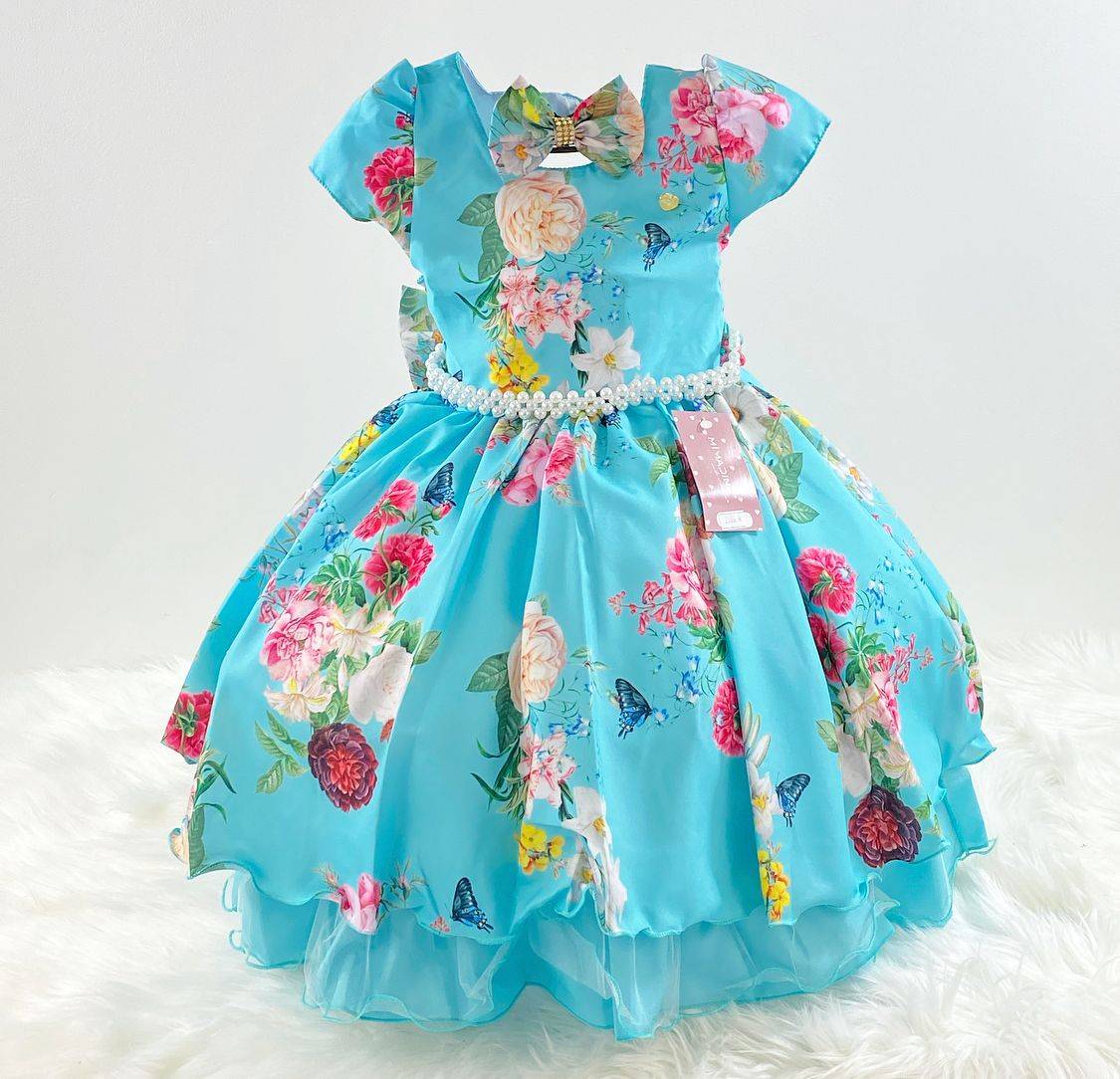 VESTIDO INFANTIL MIMADINE TAM.:4/12 REF.: 258 Indisponivel